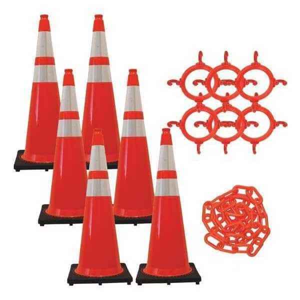 Traffic Cone Kit,Orange,Gloss,36 in., Mfr#: 97280-6, MR. CHAIN