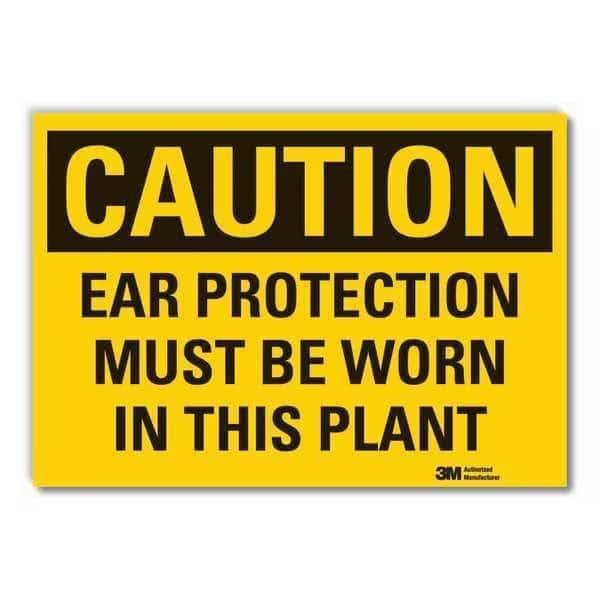 Caution Sign, 10" W, 7" H, 0.004" Thickness, LCU3-0384-ED_10x7