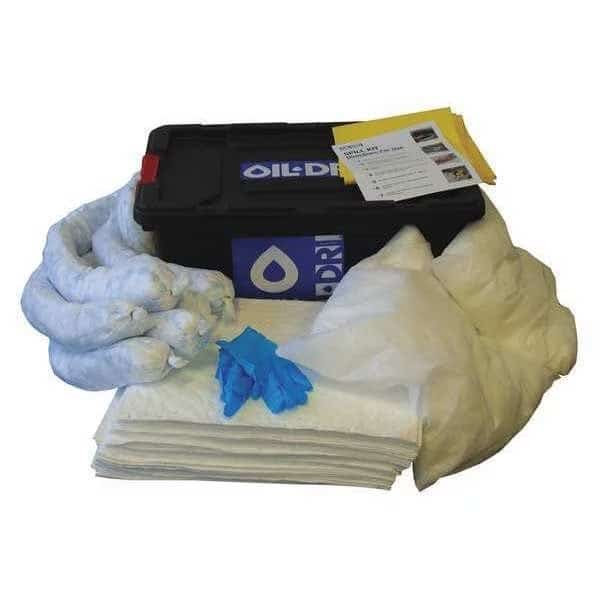 Spill Kit Refill, 13 gal Volume Absorbed per Kit, 15 gal Capacity, Lab Pack, White