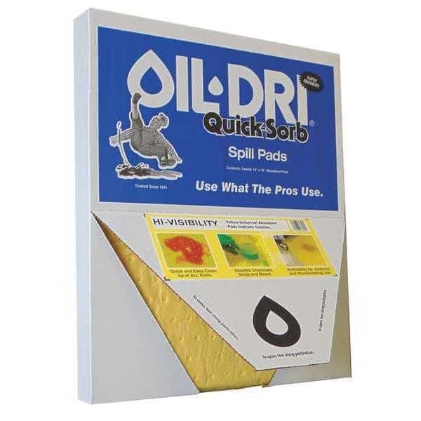 Sorbent Pad, 2 gal, 15 in x 19 in, Universal, Yellow, 20 PK