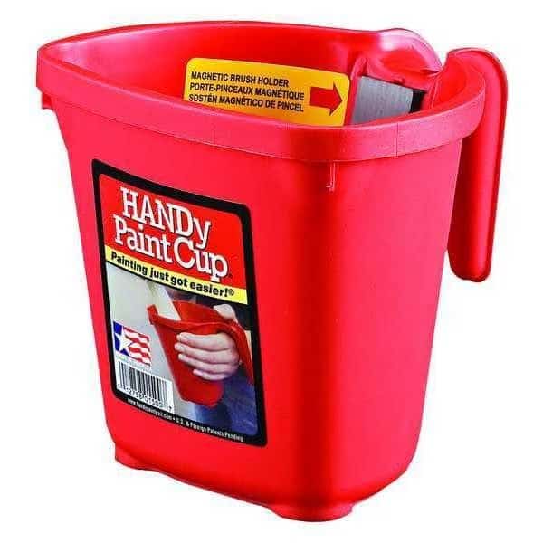 Plastic Paint Bucket, 1 pt, 6" L, 6 1/2" D, 6" W
