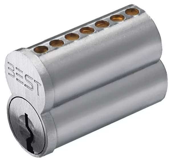 Interchangeable Core, Satin Chromium Plated, Keyway Type F