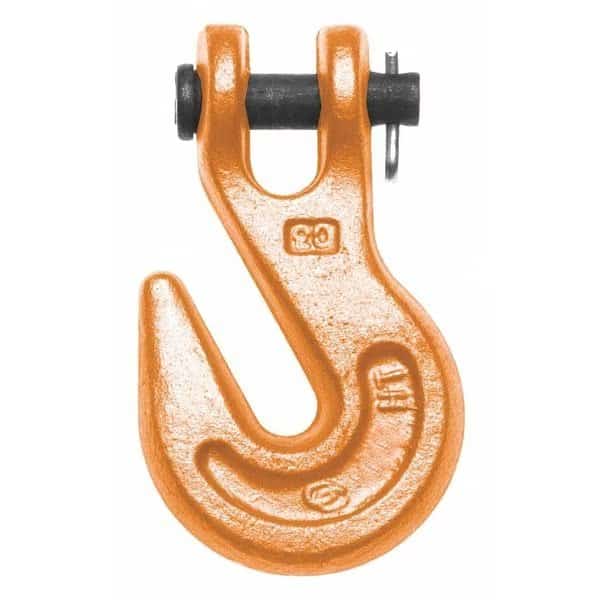 5/8" Alloy Clevis Grab Hook, Forged Alloy, Painted Orange