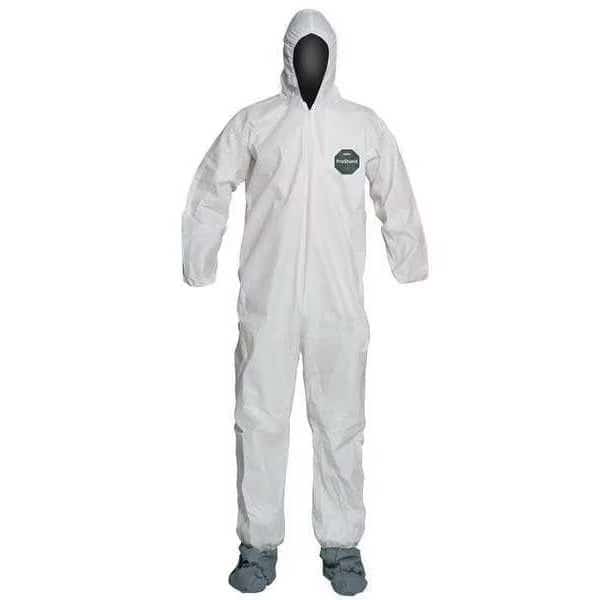 Disposable Coverall, Hooded, S, ProShield(R) 50, Zipper, Elastic Cuff, Elastic Ankle, Serged Seam