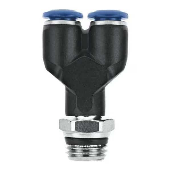 Union Tee,Composite,7/16" Hex,6mm Tube, Mfr#: 55222-6-1/4, AIGNEP USA