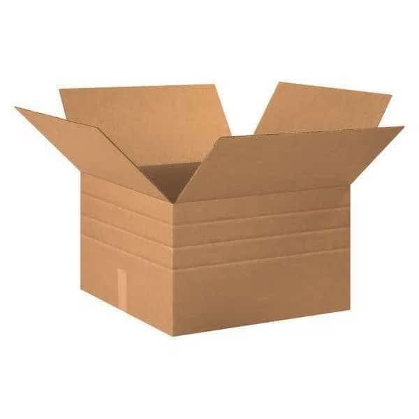 Multi-Depth Corrugated Boxes, 20" x 20" x 12", Kraft, 15/Bundle, EnjoyTool select, Mfr# 49J994