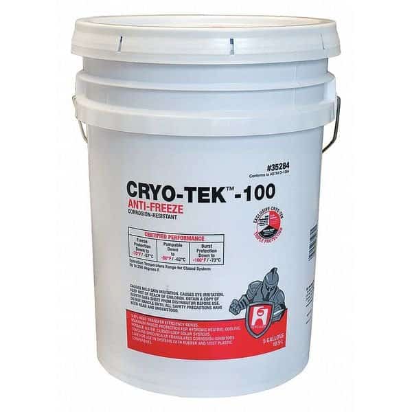 Cryo-Tek-100 Anti-Freeze Corrosion Resistant, 5 gal Pail, Pink, Up to 250 Degrees F