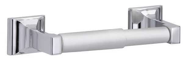 Toilet Paper Holder, Double Post, Zamac