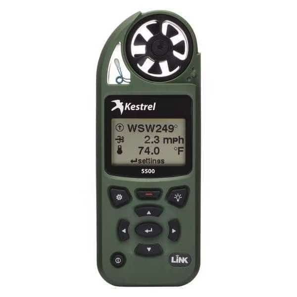 Weather Meter,LCD,Olive Drab w/WiFi, Mfr#: 0855LVOLV, KESTREL