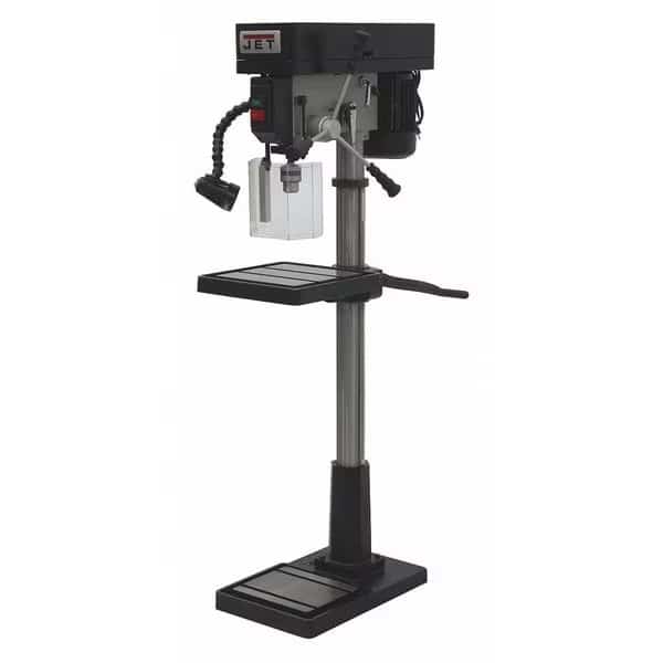 Floor Drill Press, Belt Drive, 1 hp, 115/230V AC V, 16 7/8 in Swing, 16 Speed