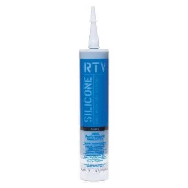 Silicone Sealant, 10 oz, Cartridge, Black, Silicone Base