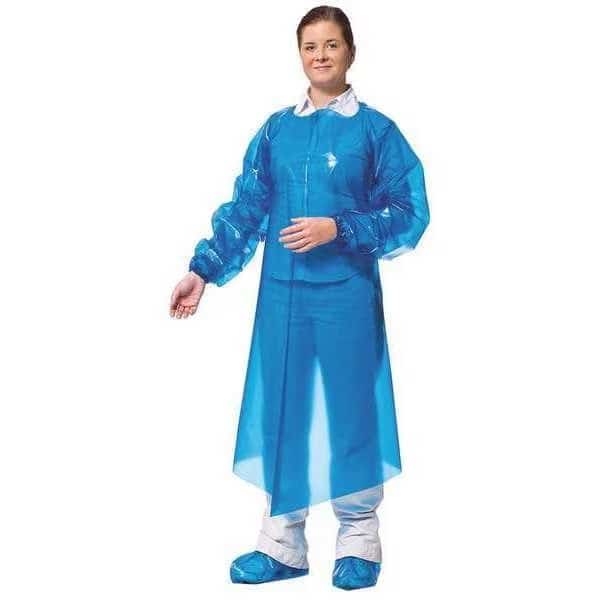 Gown, Blue, 45" L, 27" W, Regular, PK50