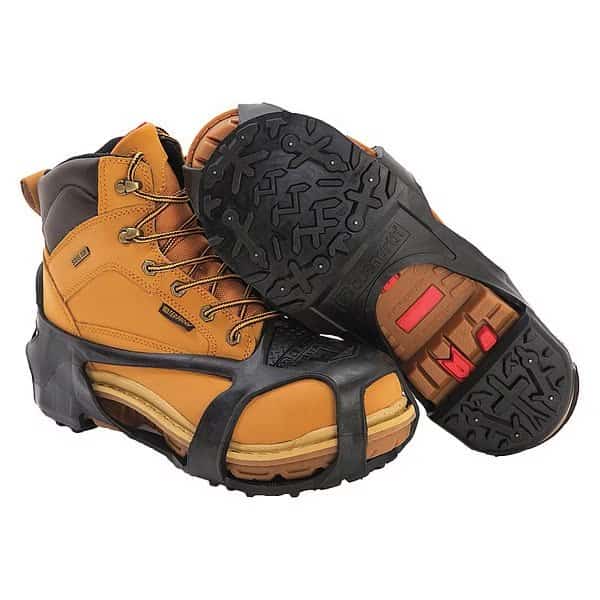 Heavy Duty Traction Aid, Ice Traction Device, Rubber, Tungsten Carbide Spikes, Unisex, Size XL