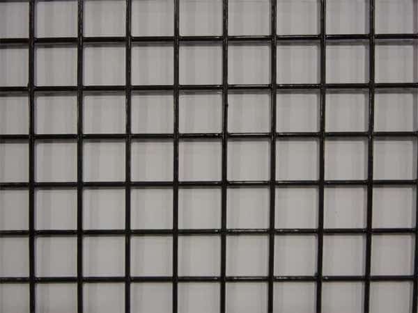 Carbon Steel Wire Mesh, 4 ft W, 96 in L, 0.08 in Wire Dia, Black