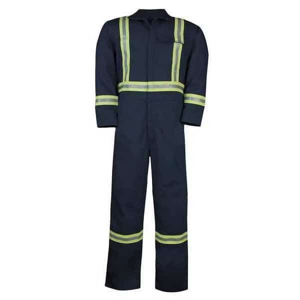 FR Coverall with Reflective Tape,2XL, Mfr#: 1325US7-2XLR-NAY, BIG BILL