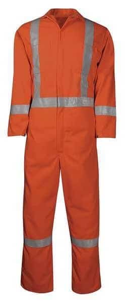 Coverall, 8.7 cal/sq cm ATPV, 2X-Large, 32 in Inseam, Ultra Soft(R), Adjustable Snap (Cuff), Zipper