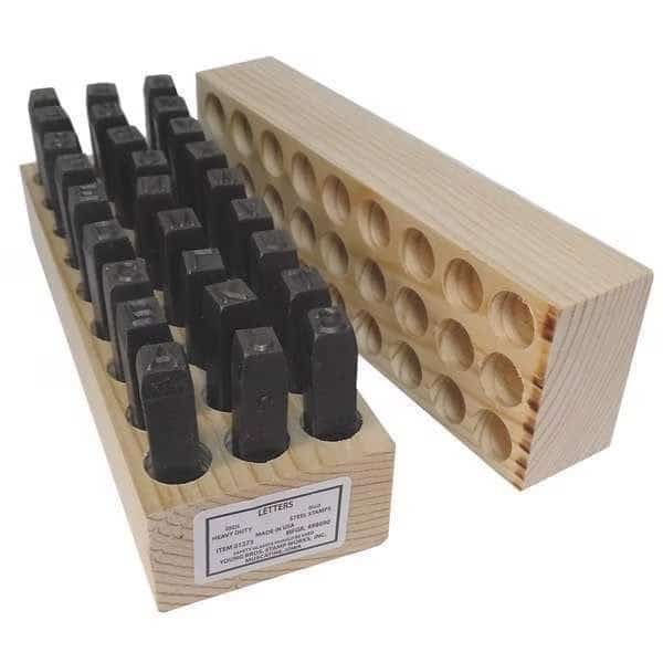 Steel Stamps Set, 2-1/2" Shank L, Steel, 2273