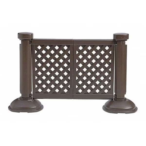 Fence Post and Base, Brown, 3 ft. H