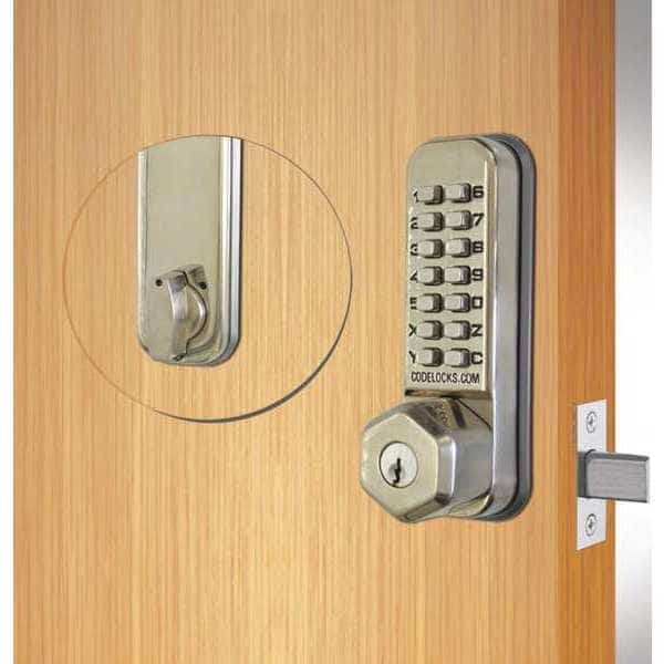 Mechanical Lockset,Stainless Steel,Knob, Mfr#: CL210K-SS, CODELOCKS