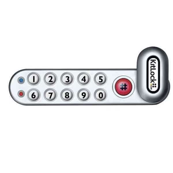 Electronic Keyless Lock, Gray, Powder Coated Finish