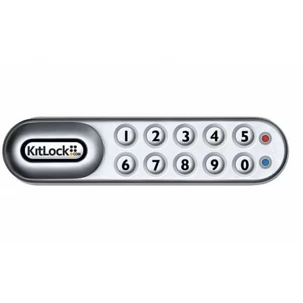 Electronic Keyless Lock, Gray, Powder Coated Finish