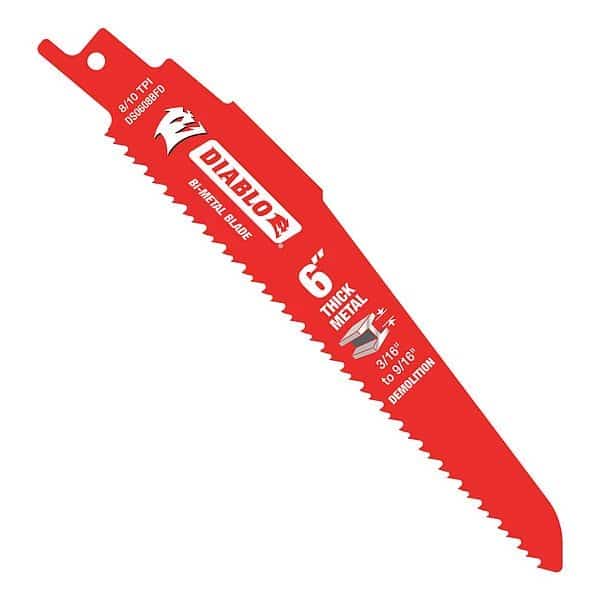 6" L x Metal Cutting Reciprocating Saw Blade