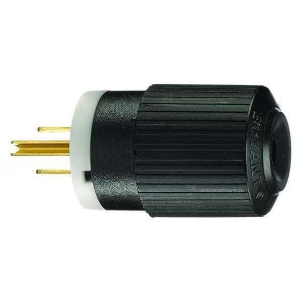 Straight Blade Plug, 5-15P, 15 A, 125V AC, 2 Pole, Screw Terminals, Grounded