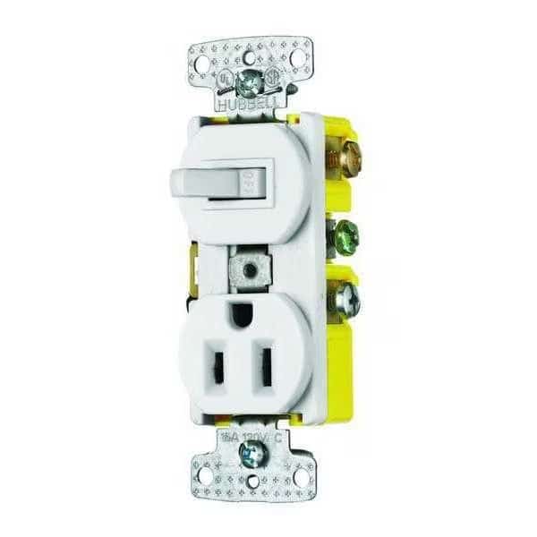 Combination Device, White, 120VAC/125VDC