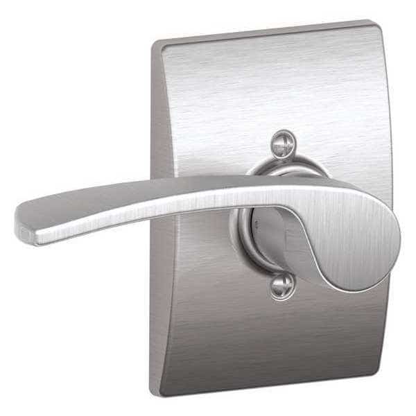Satin Chrome Dummy Lever Lockset, Merano/Century, Right Hand