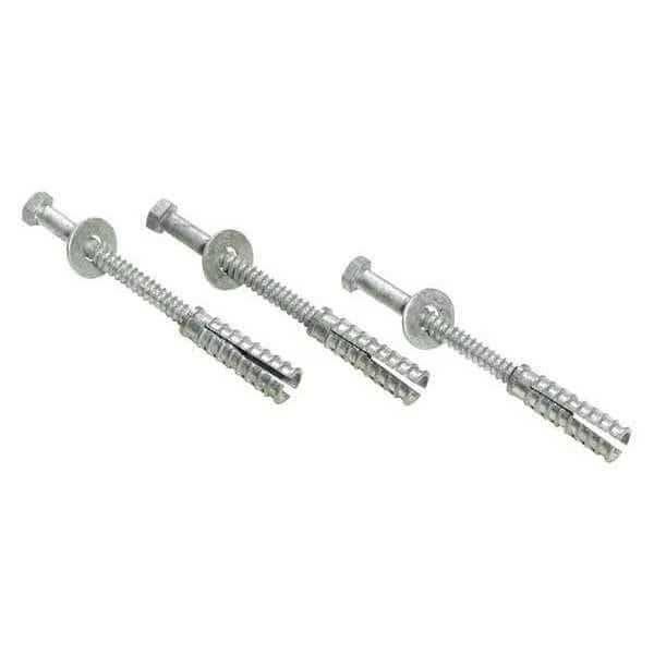 Lag Bolts, Silver, 6" L, PK4