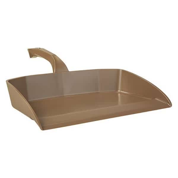 Hand Held Dust Pan, Plastic, Brown, 13" W