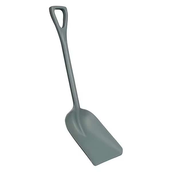 Hygienic Shovel, Polypropylene Blade, Gray Polypropylene Handle