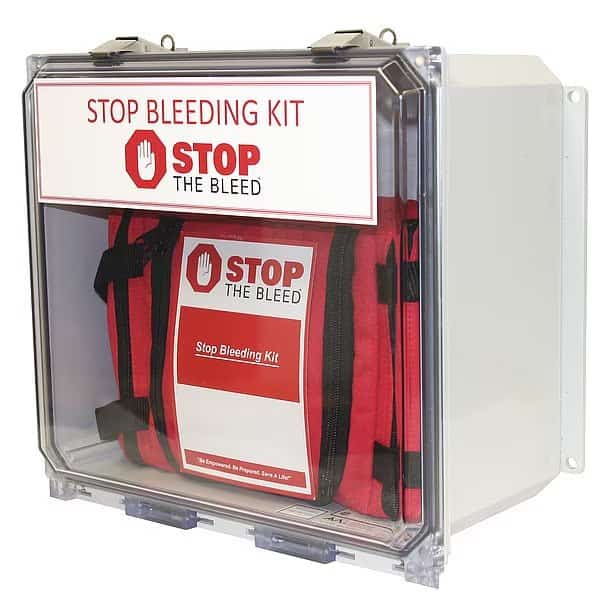 Bleeding Control Kit, 12 in W, Red/Silver