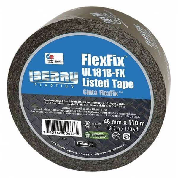Duct Tape, 48mm W, 110m L, Industrial, Black