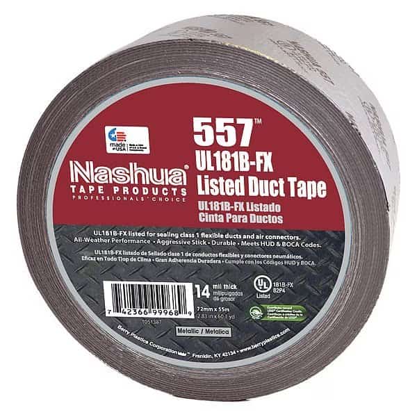 Duct Tape, 72mm W, 55m L, Premium, Silver