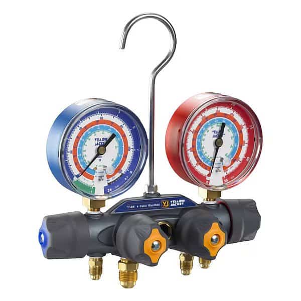 Manifold Gauge Set, 6 ft L, 3 1/8 in Gauge