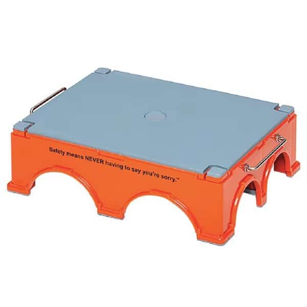 Step Stand Kit, 1 Steps, 500 lb Load Capacity, 5 11/32 in Overall Height, Plastic, Orange