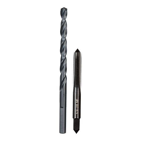 1/4"-28 NF Straight Flute Plug Tap & No. 3 Drill Bit