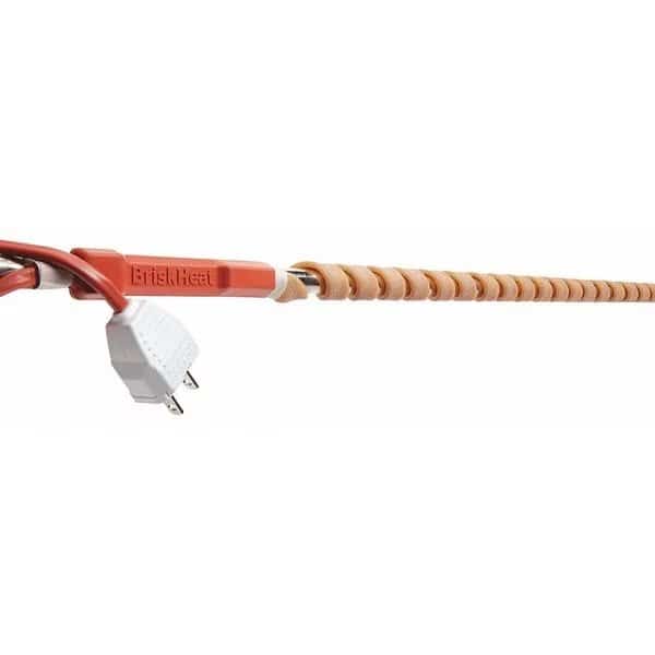 Heating Tape, 120 Degrees F Preset Thermostat, Silicone, 120V, 360W, 0.5"W x 60 ft.