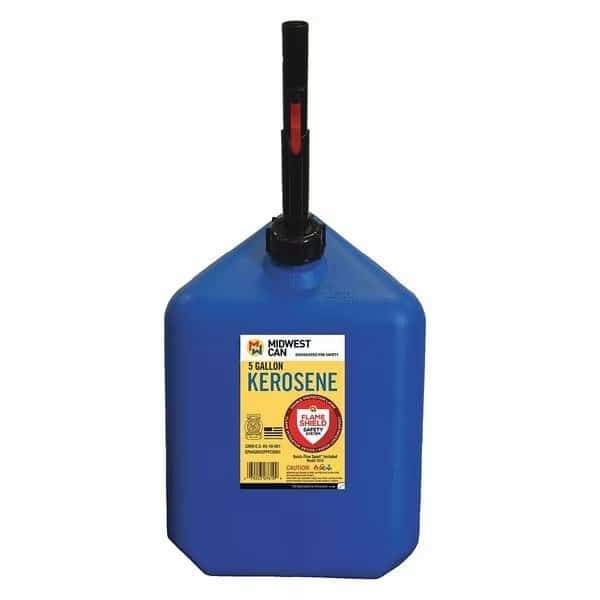5 gal Blue HDPE Kerosene Can, FLAME SHIELD, Mfr# 7610