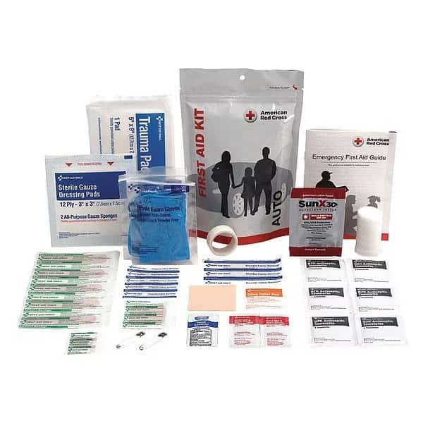 First Aid Kit and Housing, Plastic 33 Components, 5 People Served
