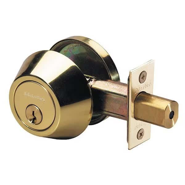 Deadbolt, Polished Brass, Single Cylinder