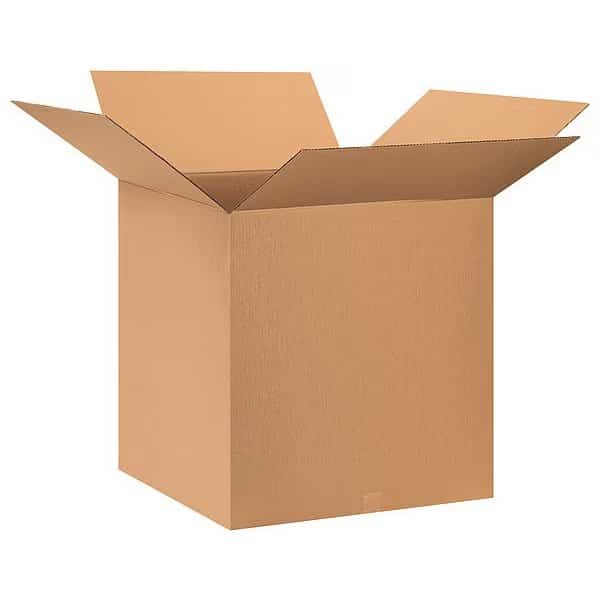 28 in x 28 in x 28 in Shipping Box, Kraft, Corrugate, Single Wall, 32 ECT