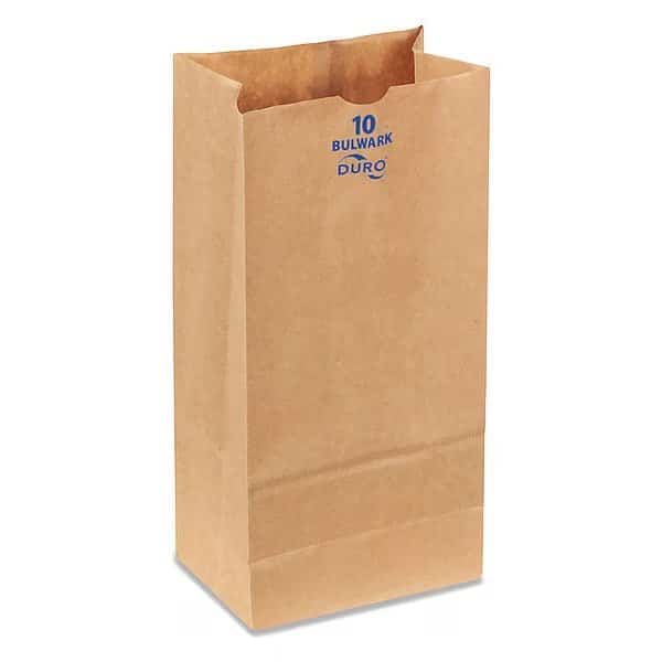 Grocery Bag, Brn, 13-3/8" L, 6-5/16"W, PK400