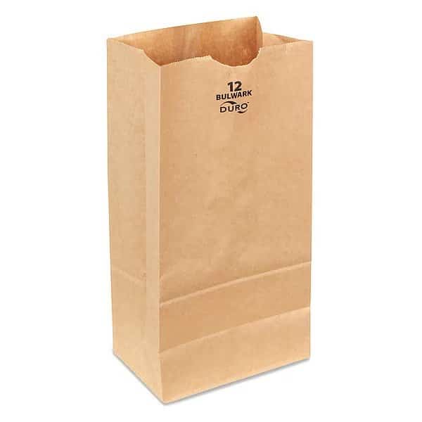 Grocery Bag, Brn, 13-3/4"L, 7-1/16" W, PK400