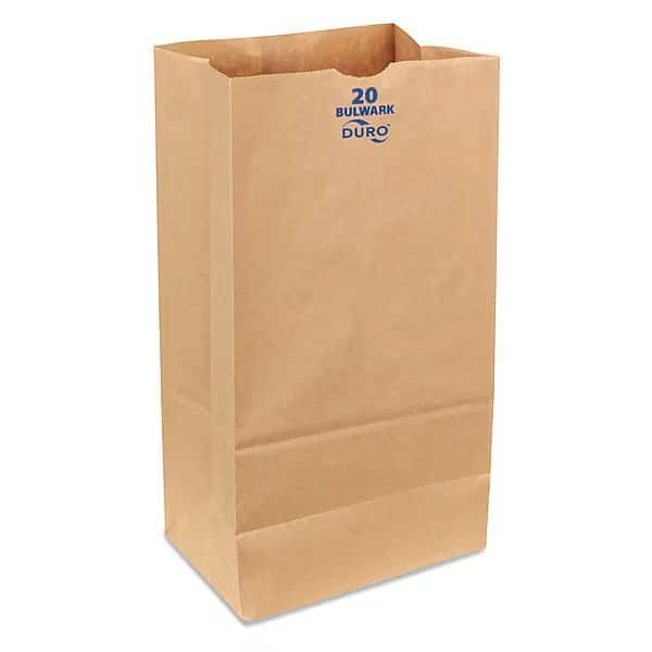 Grocery Bag, Brn, 16-1/8" L, 8-1/4" W, PK400