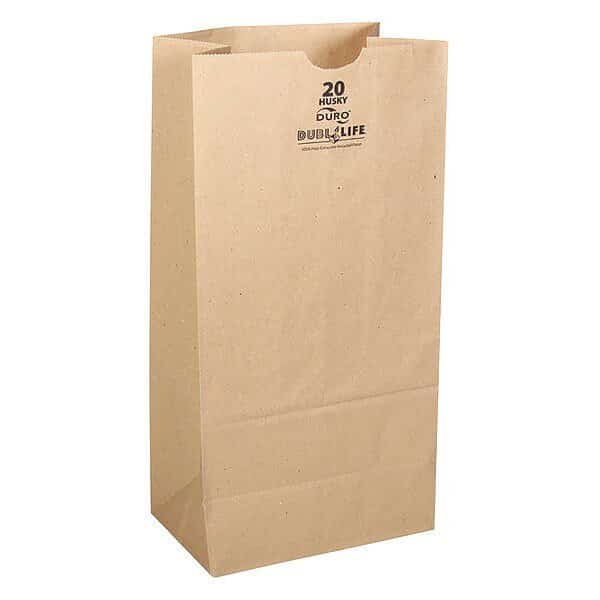Grocery Bag, Brn, 16-1/8" L, 8-1/4" W, PK400