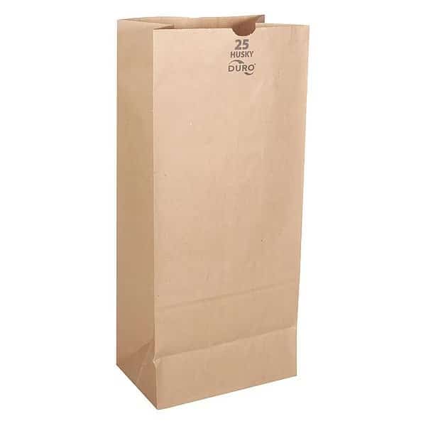 Grocery Bag, Brn, 18" L, 8-1/4" W, PK400