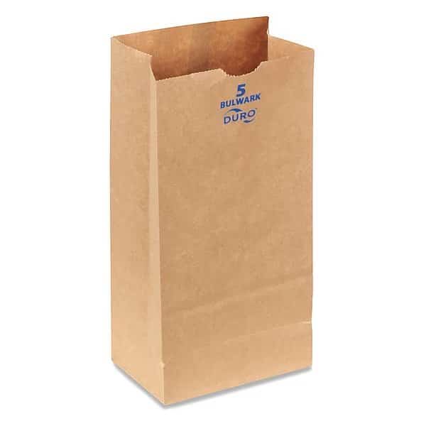 Grocery Bag, Brn, 10-5/16"L, 5-1/4" W, PK400