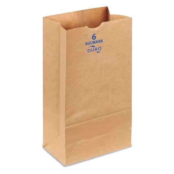 Grocery Bag, Brn, 11-1/16"L, 6"W, PK400, Duro Bag, Mfr#: 71006